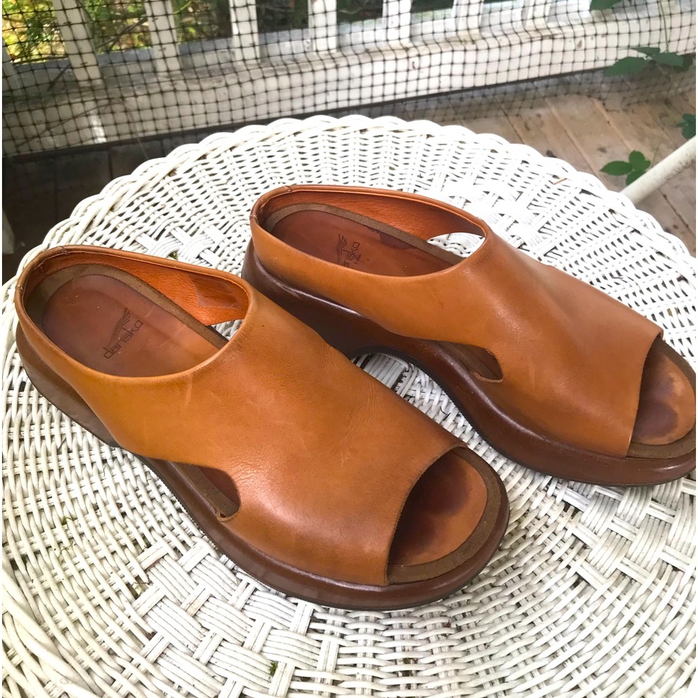 Super comfortable Dansko’s Rich caramel leather